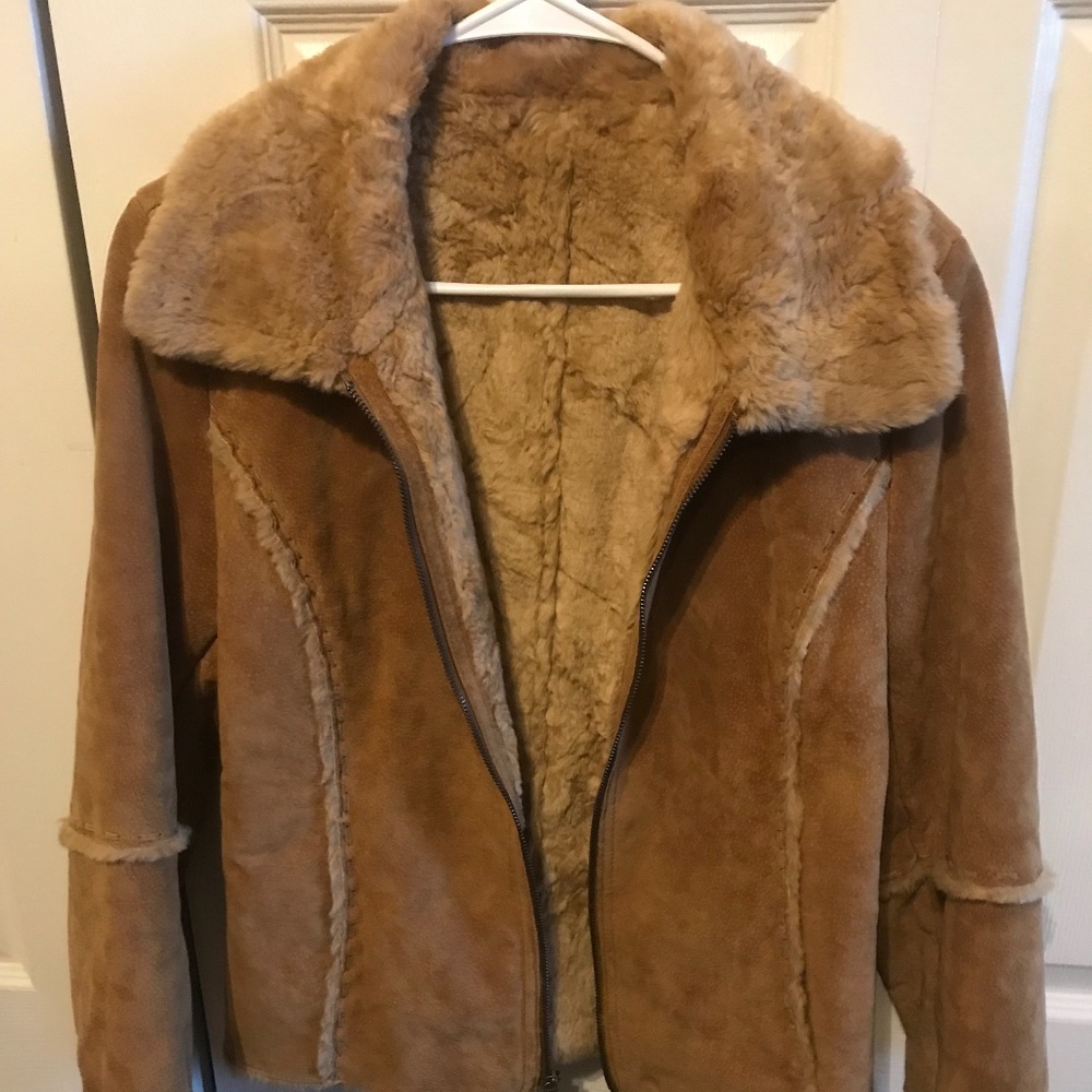 Vintage Winlit Suede and Fur Coat